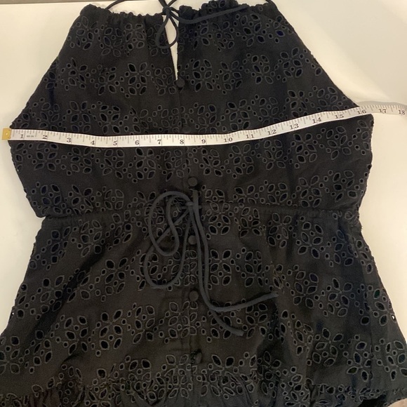 J. Crew Anguilla Mini Halter Dress in Black Eyelet - Size 8 - Picture 11 of 12